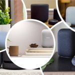 Photos of smart speakers inside home